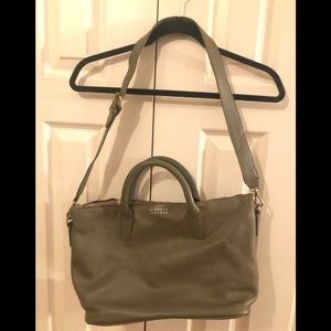 Olive Green Leather crossbody Barneys bag